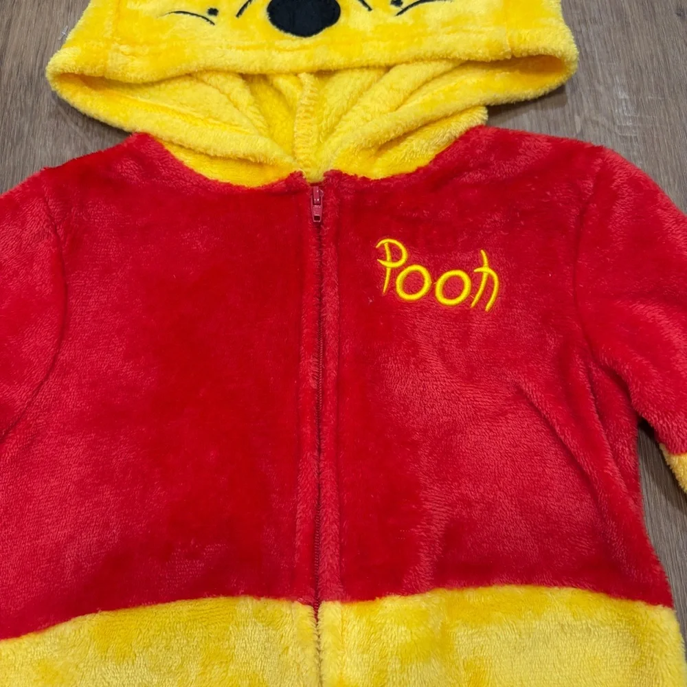 Disney Winnie the Pooh Yellow and Red Hooded Fleece Costume
